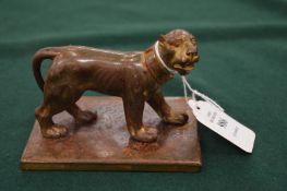 Cast metal paperweight modelled as a lion.