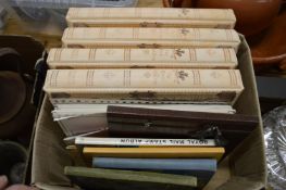 Four Royal Wedding stamp albums and contents and various other stamp albums.