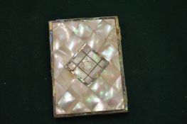 Mother of pearl calling card case.