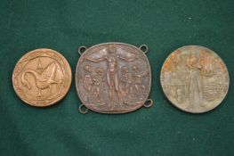 Bronze medallions etc.