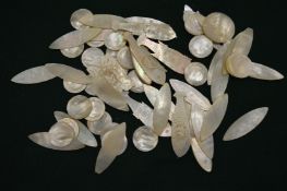 Chinese mother of pearl gaming counters.