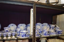 A quantity of Royal Crown Derby chinoiserie decorated blue and white tea ware etc.