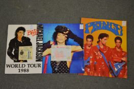 Michael Jackson 'Bad' world tour programme and ticket stub, together with Prince 'Love Sexy' 1988