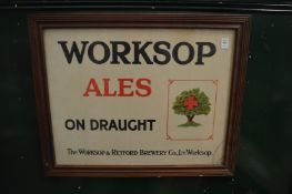 An advertising poster for Worksop Ales.