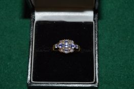 A 9ct gold and amethyst ring.