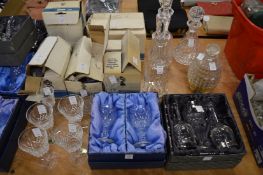 Waterford and other glassware, some boxed.