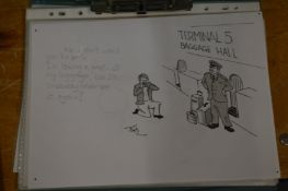 Approximately 100 cartoons by Tom.