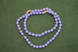 A bead necklace.