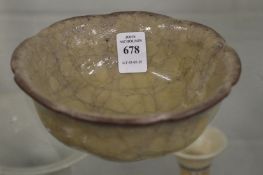 A Chinese crackle glazed bowl.
