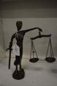 Bronze figurine The Scales of Justice.