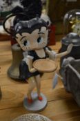 Painted cast iron model of Betty Boop.