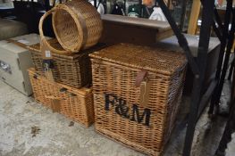 Various baskets and hampers.