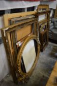 A quantity of decorative gilt picture frames etc.