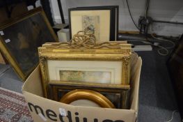 A collection of decorative watercolours and other paintings and prints.