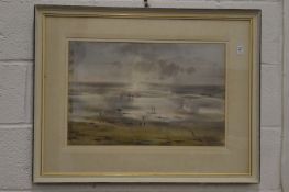 Thomas Liverton, Brittany Beach, watercolour, signed.