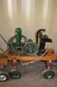 A R A Lister & Co Ltd stationary pump type PS1 200rpm on purpose built carriage with water pump, for