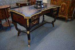 A Boulle style writing desk.