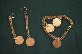 Decorative coin jewellery.