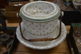 A George Jones floral decorated porcelain slop bucket and matching wash bowl.