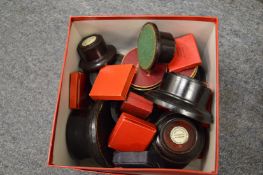 Trophy stands and medal cases.