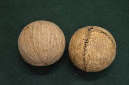 Two small leather balls.