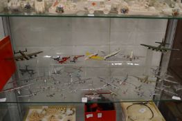 A good collection of Corgi die-cast aeroplanes and helicopters.
