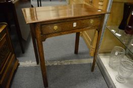 An 18th century oak single drawer side table.