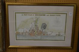 A new plan of Brighton, colour print.