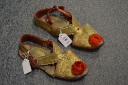 A pair of Moroccan shoes.