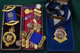 A quantity of decorative medals.