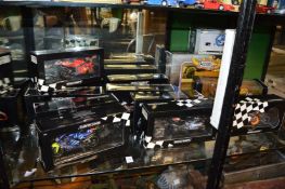 A collection of Minichamps die-cast motorbikes, boxed.