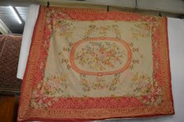An Aubusson style tapestry wall hanging (slight moth damage) 280cm x 230cm.
