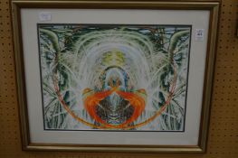 Two abstract studies, mixed media.