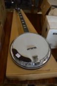 A boxed banjo.
