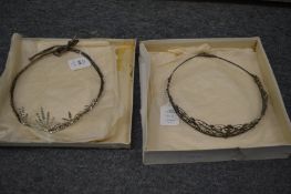 Two decorative tiara's.