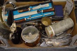 A quantity of plated ware.