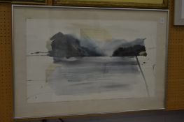 Derek Dalton, Ullswater Space, watercolour, signed and dated 1976.