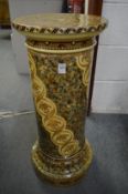 A Minton faux marble majolica jardiniere stand.
