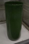 A large Nazeing green glass vase.