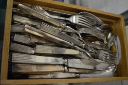A quantity of matching flatware.