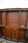 A good Victorian mahogany breakfront library bookcase.