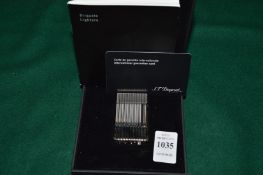 A good Dupont cigarette lighter, boxed with certificate and instructions.