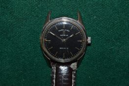 A gentlemans Fauvre-Leuba Sea King stainless steel wristwatch.