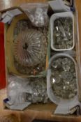 Quantity of chandelier and light fitting parts.