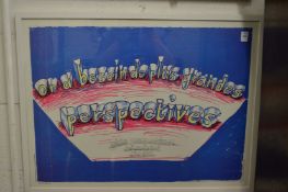 After David Hockney, Wider perspective..., colour print.