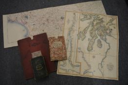 Leighs Road Book of England and Wales, London 1887 and two other maps in slip cases depicting