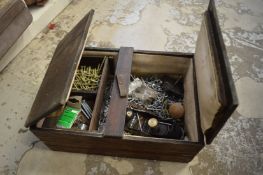 An old box of screws and nails etc.