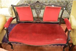 An Edwardian salon settee.