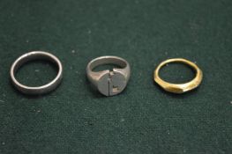 Three decorative rings.