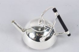 A CHRISTOPHER DRESSER DESIGN CIRCULAR TEAPOT.